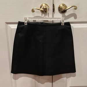 Rampage Genuine Leather Black Skirt Sz 9